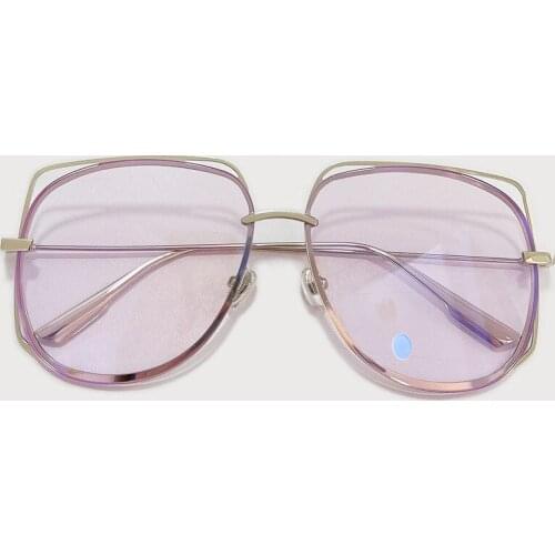 Luxury Brand Pilot Sunglasses For Women Personality Fashion Gradient Cat Eye Alloy Sun Glasses Male UV400