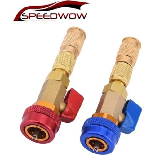 SPEEDWOW Air Conditioning Valve Core R134a Quick Remover Installer Car Adjustable Installer Repair Tool High Low Pressure Tools