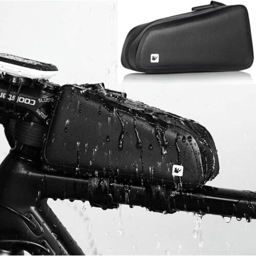 Rhinowalk Waterproof Cycling Tube Bag MTB Bicycle Front Frame Bags Large Capacity Road Bike Pannier Storage Bags Tool