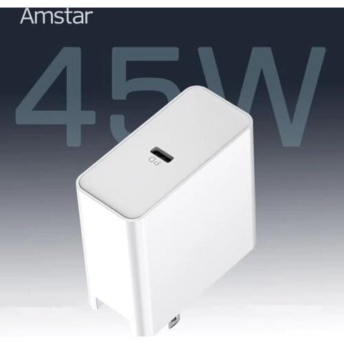 Amstar 45W PD Charger PD3.0 2.0 Quick Charge 3.0 USB-C Power Adapter for iPhone 11 Pro Max X XR XS Max Macbook USB-C Laptops