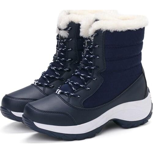 Women Boots Winter Shoes Women Snow Boots Women Plus Size Warm Platform Boots Winter Female Warm Botas Mujer 2020 White