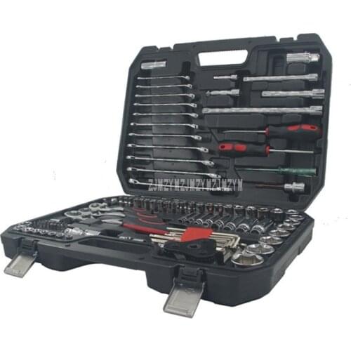 1Set/121pcs Professional Mechanics Repair Tool Sets For Car Bike Repair Spanner Wrench Socket Bicycle Repair Tool Kits GT-121