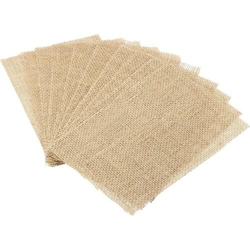 10 pcs Natural Hessian Burlap Place Mat Table Placemats Coaster Dining Decor