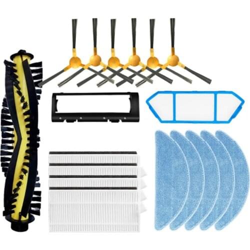 18Pcs Main Side Brush Filter Mop Cloth Replacement Parts For Neatsvor X500 Vacuum Cleaner Accessories