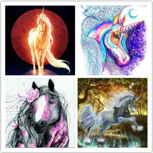 Diamond Painting Animal Unicorn Horse 5D Full Square/Round Diamond Embroidery Crystal Rhinestone Mosaic GJ901