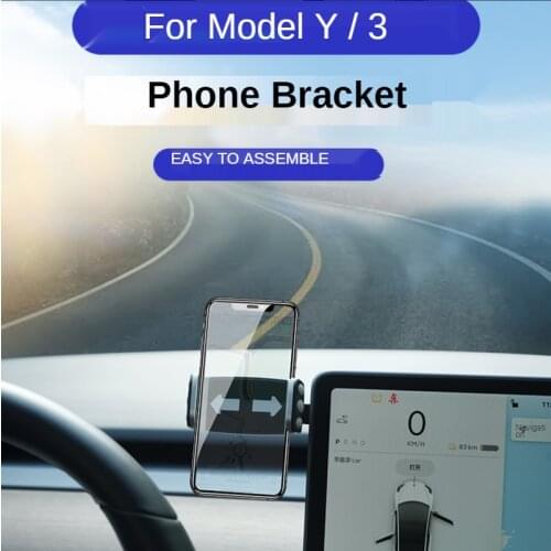 For Tesla Model 3 Y 2021 Car Phone holder soporte movil coche stand mount dashboard phone holder mobile Interior Accessories