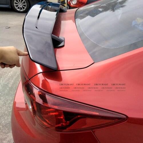 Car Lip Spoiler Universal For All Sedan Car ABS Plasitc Primer Color Rear Trunk Tail Wing For Mazda 3 Axela Sedan 2015-2019