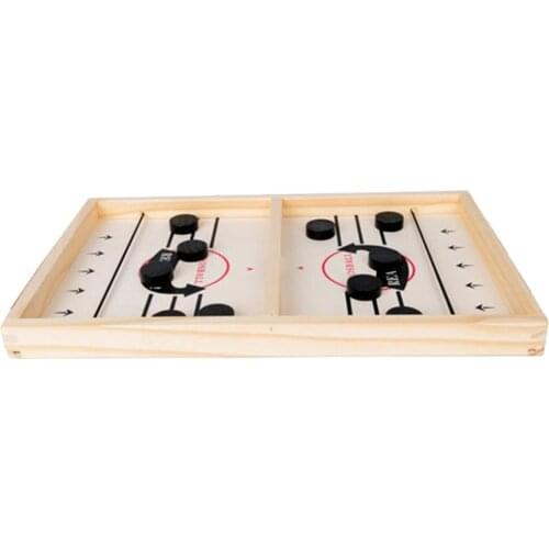 Fast Sling Puck Game Pace Wooden Table Hockey Winner Games Interactive Chess Toys For Adult Children Desktop Battle Board Game