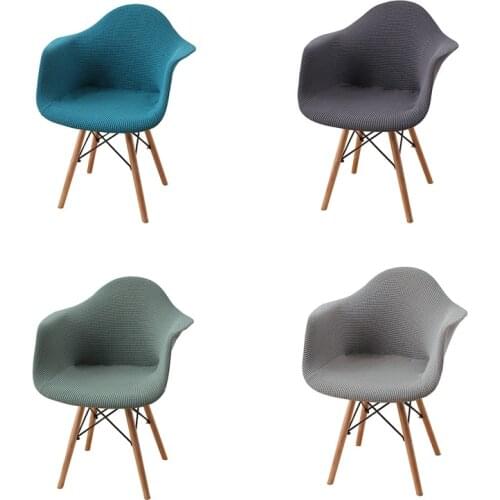 1/2/4Pcs Polar Fleece High Arm Chair Cover for Eames Chairs Dining Chair Cover Arm Chair Seat Protector Slipcover for Home Hotel