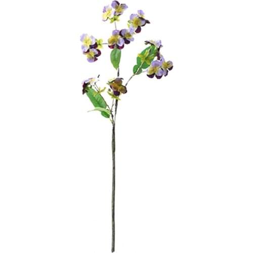 60% Hot Sale Vivid Fake Flower Eco-friendly Fadeless Faux Silk Flower Artificial Pansy Flower Decor for Dorm Living Room 2021New