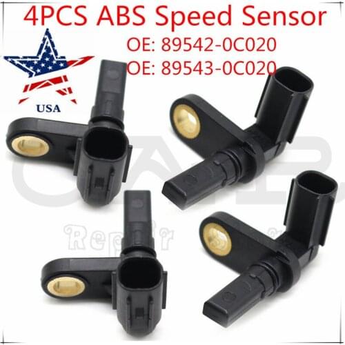 4x ABS Wheel Speed Sensor Front Rear For Toyota Tundra 4.0L 4.6 4.7 5.7L 2007-2017 89542-0C020 89543-0C020 895420C020 895430C020