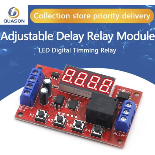 DC 5V 12V 24V 10A Adjustable Time Delay Relay Module LED Digital Timming Relay Timer Delay Trigger Switch Timer Control Switch