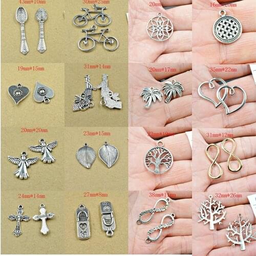 FLTMRH 5PCS 15*18mm Pendant Olive Branch Olive Branch Circle Charm Pendants For Jewelry Making Olive Branch Pendants