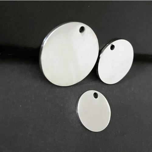20mm Round Circle Customized Stainless Steel Dog Tag Pet Name Id Cat Tag Accessories In Stocks