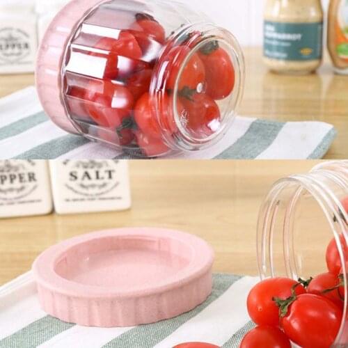 Kitchen Transparent Food Storage Container With Lids Durable Seal Pot Cereal Grain Bean Rice Sealed Plastic Milk Powder Jar