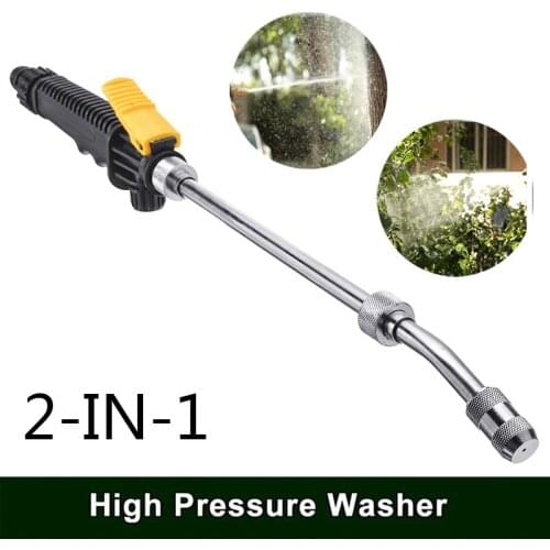 Mayitr 1pc 2 IN 1 High Pressure Power Water Gun Spray Nozzle Car Wash Garden Water Guns for Watering Irrigation Cleaning Tool