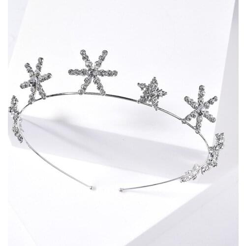 Cute Children tiara crown Wedding Jewelry Star girl princess crystal rhinestone Tiara Headband Birthday Prom Party Gift