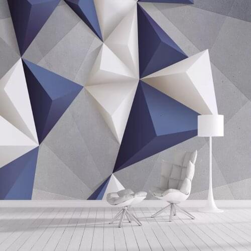 Custom Wall Mural Wallpaper 3D Geometric Irregular Graphics Wall Cloth Living Room Sofa TV Background Wall Home Decor 3D Fresco