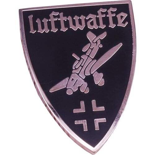 German air force pin luftwaffe airplane brooch cross badge Deutschland jewelry patriotic gift men coat shirt accessories