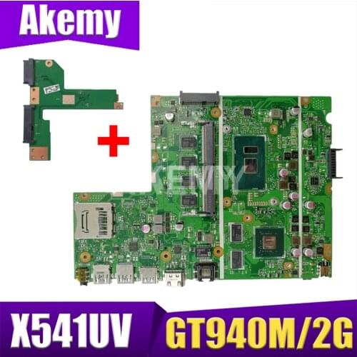 New Free HDD board For Asus X541UVK X541UV X541UJ F541U R541U laptop motherboard Mainboard i5-6200U/ i5-6198DU GT940M/2G 4GB RAM