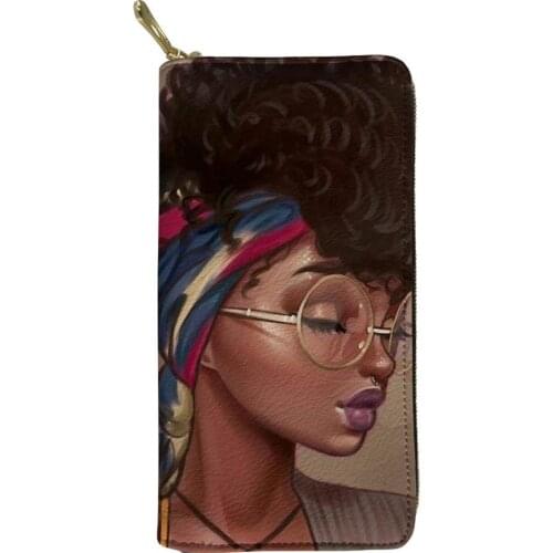 2020 New Ladies Luxury Wallet Fashion Black Girl Printing Girl Wallet Money Bags For Lady Woman Leather Female Card Package