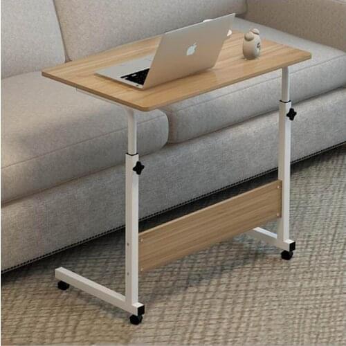 Height Adjustable Fixable Roller Table Bedroom Bedside Children Kids Furniture Student Computer Besk Non-slip 60*40*80cm 4.5Kgs