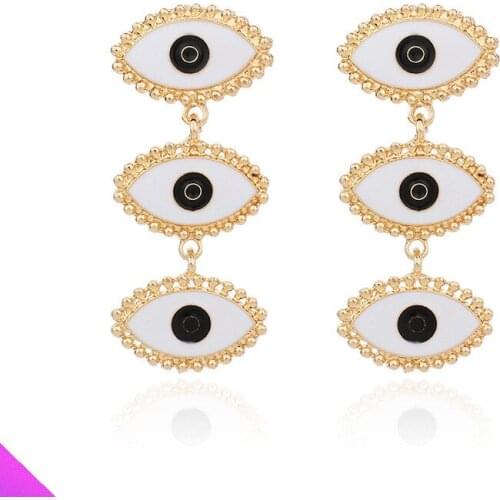Round Edge Demon Eye Earrings Punk Jewelry Girl Ladies Jewelry Gift 2021 New