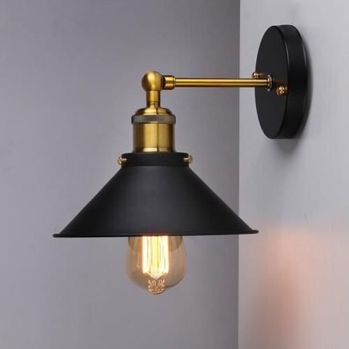 Vintage Wall Light Shades Modern Industrial Loft Rustic E26/E27 Metal Plating Wall Lamp Sconce Fixture for Home Decoration