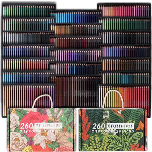 Brutfuner 120/150/160/180 color water-soluble colored pencil student art wood environmentally friendly oily pencil gift statione