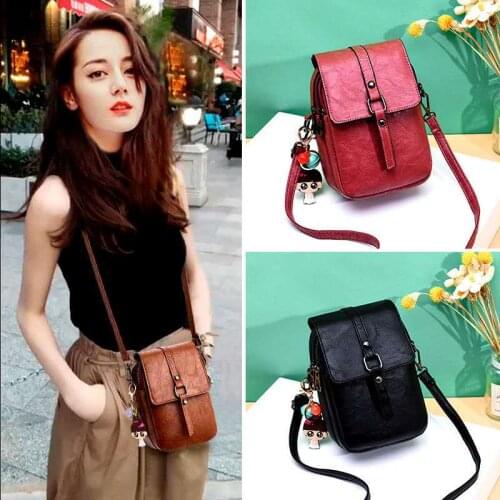 High Quality PU Leather Universal Mobile Phone Bag For Samsung/iPhone/Huawei/HTC/LG Wallet Case Shoulder Bag Cover Handbag Pouch