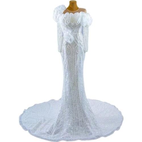 WECHEER Mermaid Silhouette Wedding Dresses
