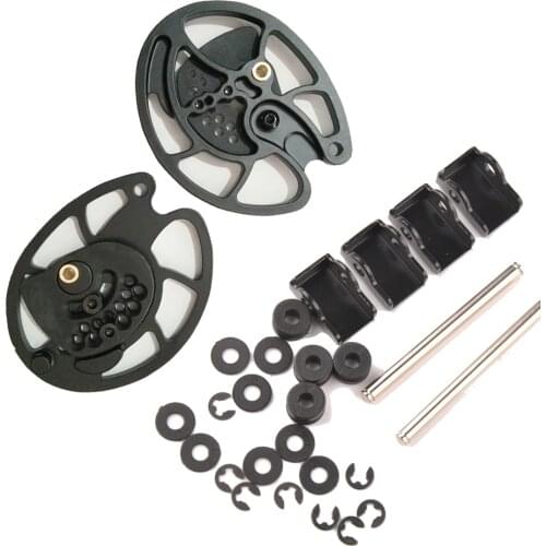 1 Pair 2 pcs Black Compound Bow Pulley for 30-40 LBS Compound Bow Outdoor Hunting Shooting Fishing Target Practice