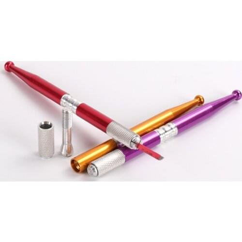 1pc Permanent Makeup Supplies Microblading Pen Aluminium Alloy Eyebrow Tattoo Manual Pen 3D Embroidery Body Art Accessories