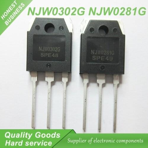 10PCS free shipping 10pcs=5pair ( 5pcs NJW0281G + 5pcs NJW0302G ) NJW0281 NJW0302 high transistor 100% new original