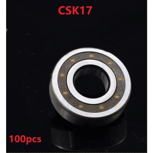 100pcs/lot CSK17 17mm One Way Clutch Bearing Without keyway 17x40x12 mm Clutch Backstop Bearing 17*40*12mm
