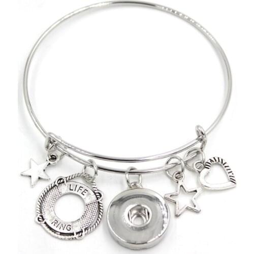 18mm Liobonar Snap Buttons Charms Bracelets Lifeguard Bracelets Bangle Gifts Snap Jewelry Pulsera