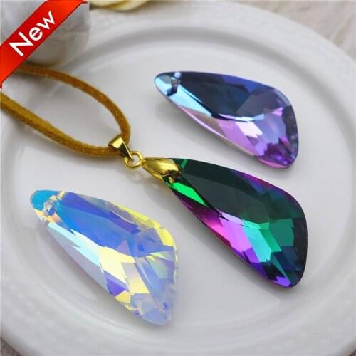 30mm crystals in glass charm pendant necklace diy crystal beads for jewelry making parts earrings diy making supplies 18pcs