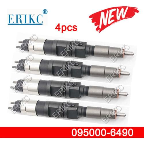4PCS 095000-6490 Common Rail Injector 095000-6491 RE529118 RE524382 for Denso JOHN DEERE D7430 Engine 6068HL482
