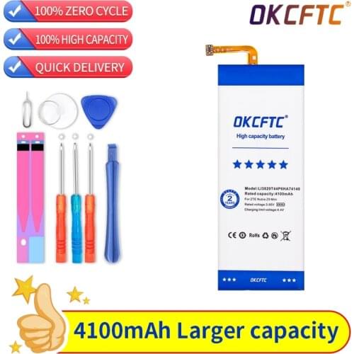 4100mAh Li3829T44P6hA74140 Mobile Phone Replacement Battery For ZTE Nubia Z9 Max Plus Z9 mini NX508J NX510J NX511J NX512J NX518