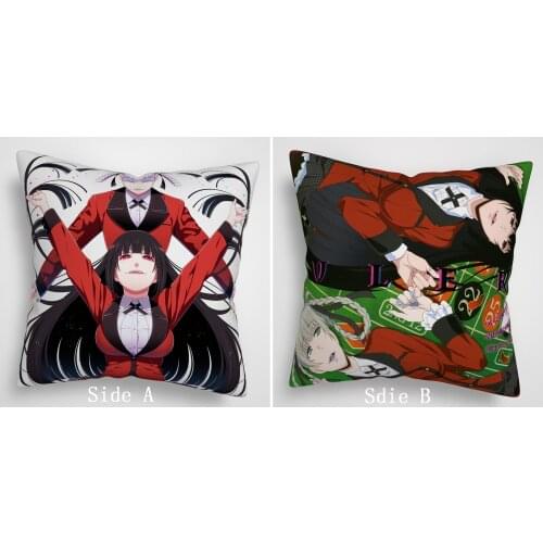 Anime Kakegurui Two Sides Pillow Case Pillowcase Cover Home/bed/sofa/car Decore Cosplay Gift New