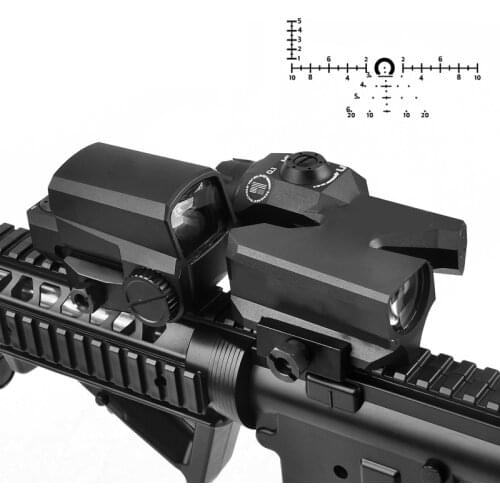 D-EVO Dual-Enhanced View Optic Reticle Rifle Scope Magnifier with LCO Red Dot Sight Reflex Sight Rifle Sights