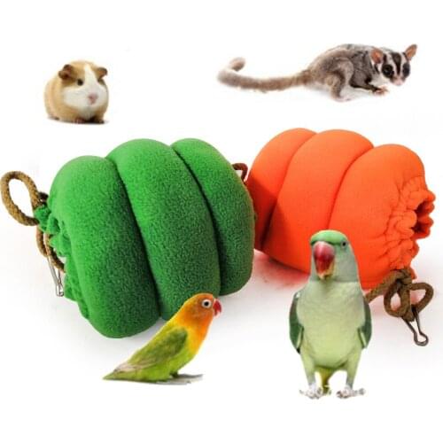 Parrot mian wo Hamster Totoro Squirrel Cotton Nest Winter Thick Warm Caterpillar Nest Available in Two Colors with Strap