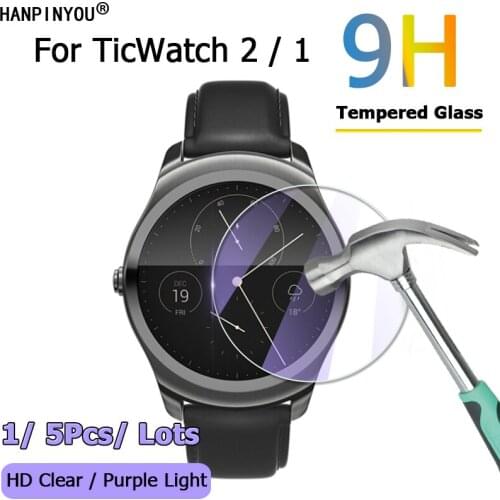 For Mobvoi TicWatch 2 / 1 Sport Smart Watch Ultra Clear / Anti Blue Purple Light 2.5D Tempered Glass Film Screen Protector Guard
