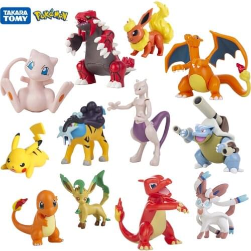 3-13Cm New Pokemon Cartoons Movie Anime Figure Pikachu Mewtwo Gurado Blastoise Collection Action Figure Model Toys Kids Gifts