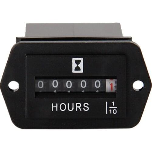Inductive Mechanical Hour Meter for AC 110V-250V Diesel Gasoline Engine Marine Mill Tractors Boats Forklift Trucks Motors Hardl
