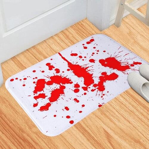 Halloween Bath Mat Bloody Footprint - Bath Mat Changes Color When Wet - Non-Slip Rug Halloween Scare Your Friends