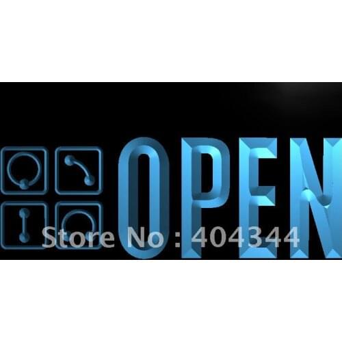 LK802- OPEN Piercing Pierce Tattoo LED Neon Light Sign home decor crafts