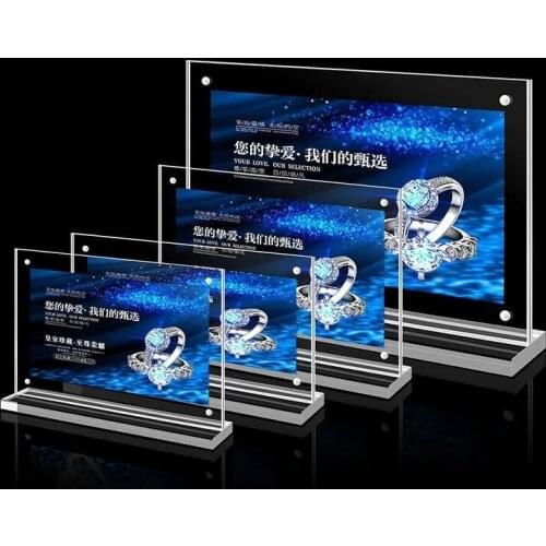 A5 Magnetic Acrylic Menu Sign Holder Stand Table Picture Photo Poster Display Frame Promotion Advertising