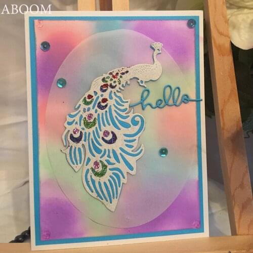 ABOOM 1PC Lovely Peacock Metal Cutting Dies Stencils For DIY Scrapbooking Stamp Album Decoration Embossing DIY Card Die Cuts