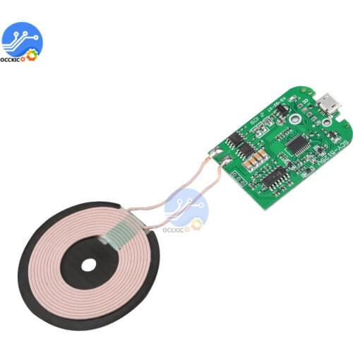 MICRO-USB TYPE-C 5V 9V 12V 5W 10W 15W fast charging Qi wireless charger transmitter module PCBA circuit board + coil universal